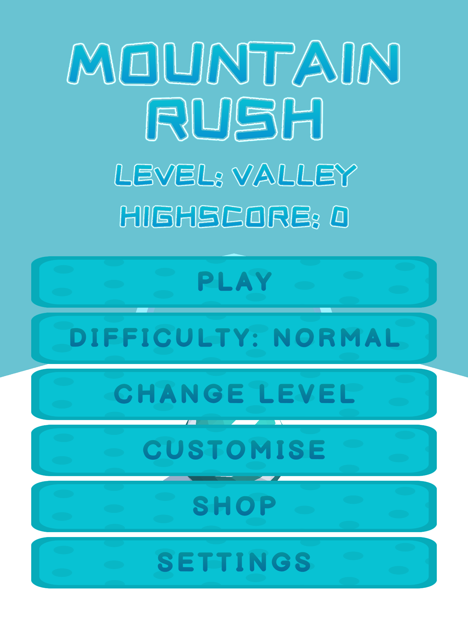 Mountain Rush Gameplay screenshot